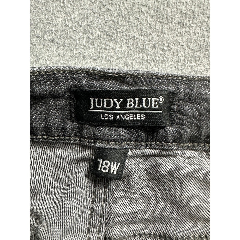 Judy Blue Jeans Womens 18W Plus Black Boyfriend Distressed Paint Splatter JB8867 - Picture 3 of 16